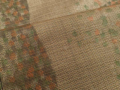 平和屋着物●上質な紬 抽象間道 正絹 逸品 DAAU0868tw