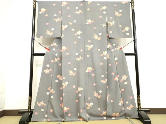 平和屋着物●上質な小紋　宝尽くし舞花文　正絹　逸品　DAAU0872tw