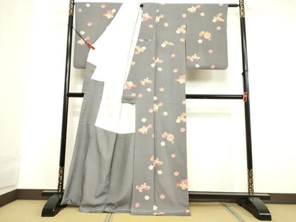 平和屋着物●上質な小紋　宝尽くし舞花文　正絹　逸品　DAAU0872tw