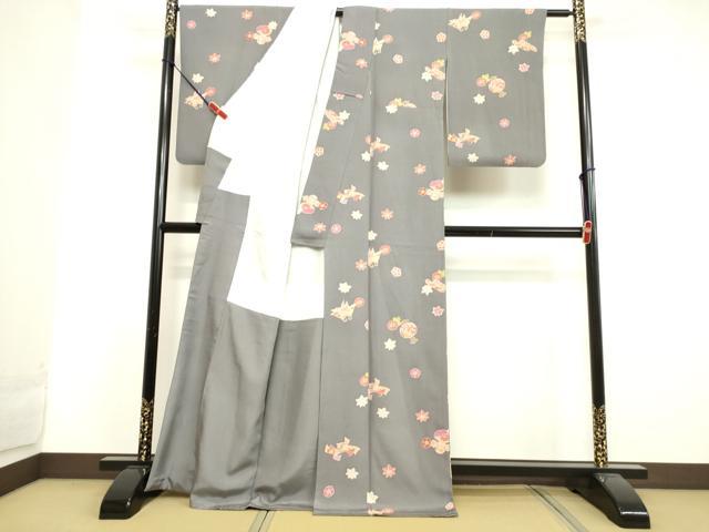 平和屋着物●上質な小紋　宝尽くし舞花文　正絹　逸品　DAAU0872tw