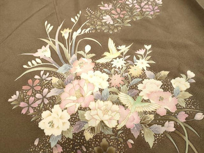 平和屋着物●訪問着 花鳥文 金彩 正絹 逸品 DAAU0889tw