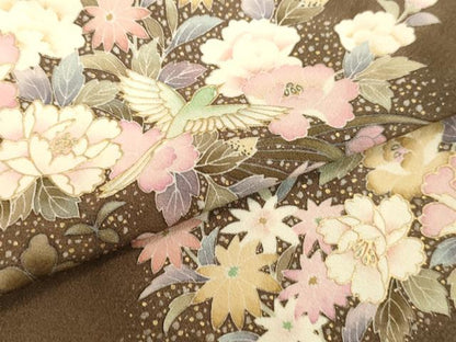 平和屋着物●訪問着 花鳥文 金彩 正絹 逸品 DAAU0889tw