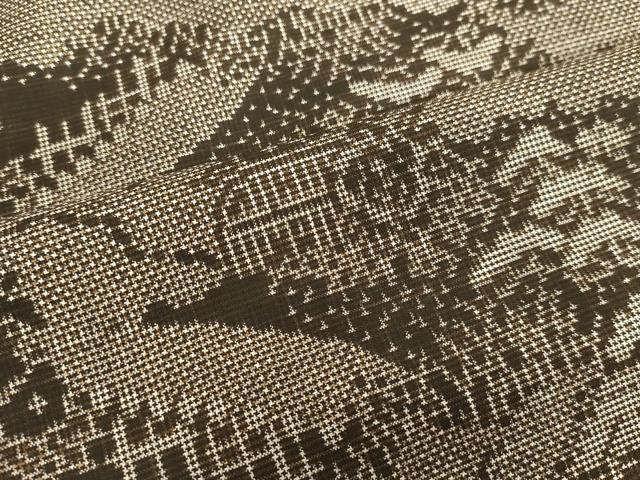 平和屋着物●本場大島紬 7マルキ 雲取り風景文 正絹 逸品 DAAU0890tw