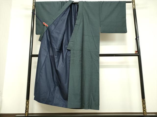平和屋着物●男性　紬　アンサンブル　120亀甲　正絹　逸品　DAAU0892tw