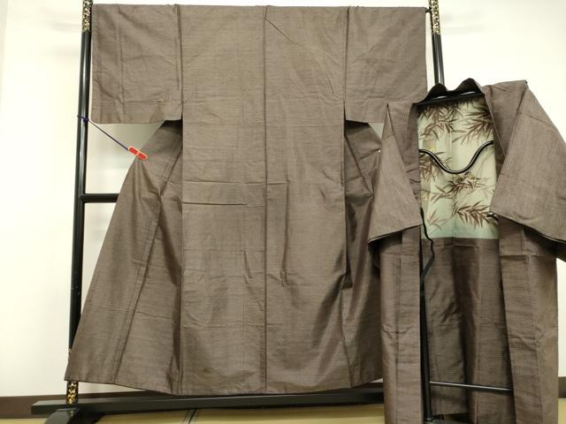 平和屋着物●男性 本場大島紬 アンサンブル 亀甲柄 正絹 逸品 DAAU0928tw