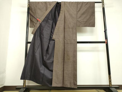 平和屋着物●男性 本場大島紬 アンサンブル 亀甲柄 正絹 逸品 DAAU0928tw