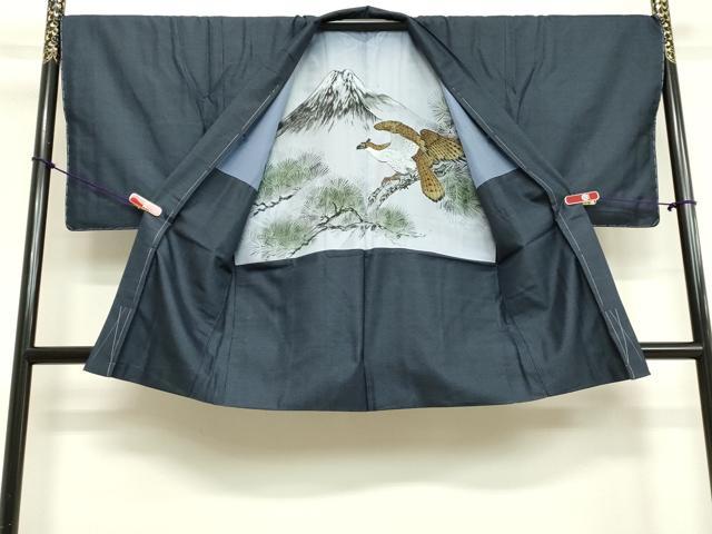 平和屋着物●男性 紬 アンサンブル 80亀甲 正絹 逸品 未使用 DAAU0929tw