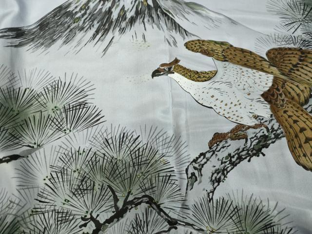 平和屋着物●男性 紬 アンサンブル 80亀甲 正絹 逸品 未使用 DAAU0929tw