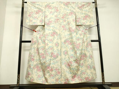 平和屋着物●本場大島紬 総絣 草花文 正絹 逸品 DAAU0931tw