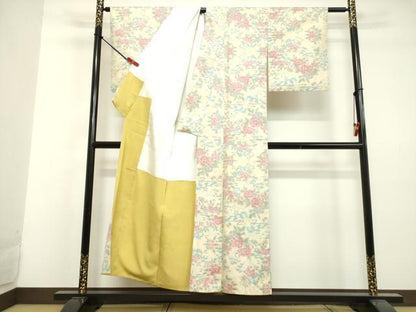 平和屋着物●本場大島紬 総絣 草花文 正絹 逸品 DAAU0931tw