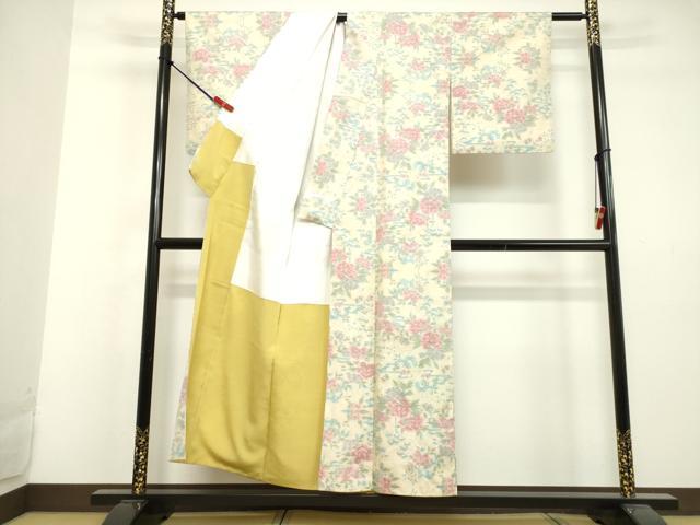 平和屋着物●本場大島紬 総絣 草花文 正絹 逸品 DAAU0931tw