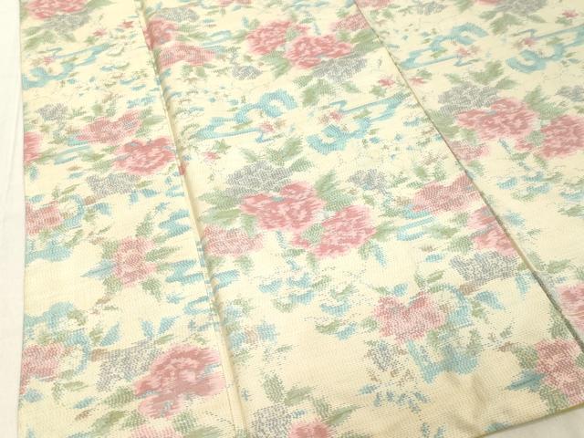 平和屋着物●本場大島紬 総絣 草花文 正絹 逸品 DAAU0931tw