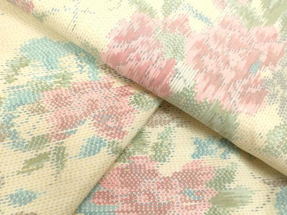 平和屋着物●本場大島紬 総絣 草花文 正絹 逸品 DAAU0931tw
