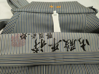 平和屋着物●御殿平袴　勝股修一郎　男性　行灯袴　縞　正絹　逸品　未使用　DAAU0937tw