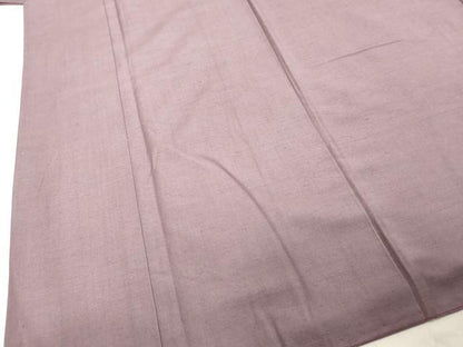 平和屋着物●上質な紬 浅紫色 正絹 逸品 DAAU0942tw