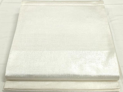 平和屋着物◎六通柄袋帯 横段文 銀糸 正絹 逸品 DAAU1343qa