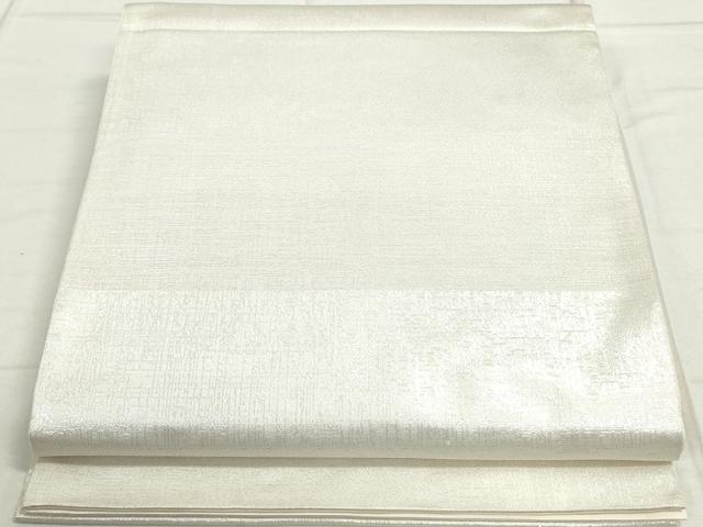 平和屋着物◎六通柄袋帯 横段文 銀糸 正絹 逸品 DAAU1343qa