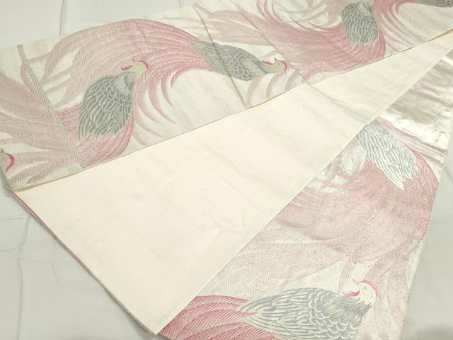 平和屋着物◎六通柄袋帯 唐織 鳳凰 金銀糸 正絹 逸品 DAAU1349qa