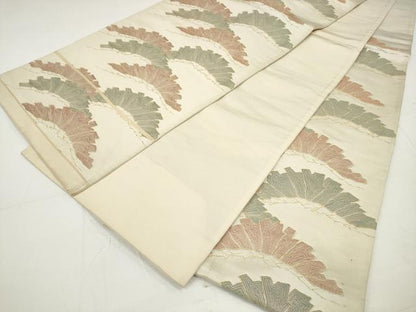平和屋着物◎六通柄袋帯 松文 金糸 正絹 逸品 DAAU1598xg