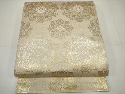 平和屋着物◎六通柄　本袋帯　手織錦　正倉院花文　金糸　正絹　逸品　DAAU1611xg