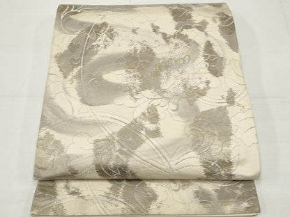 平和屋着物◎六通柄袋帯 花唐草文 金銀糸 引箔 正絹 逸品 DAAU1625xg