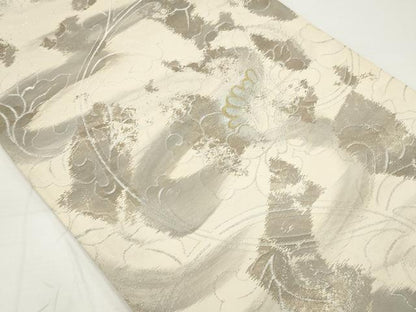 平和屋着物◎六通柄袋帯 花唐草文 金銀糸 引箔 正絹 逸品 DAAU1625xg