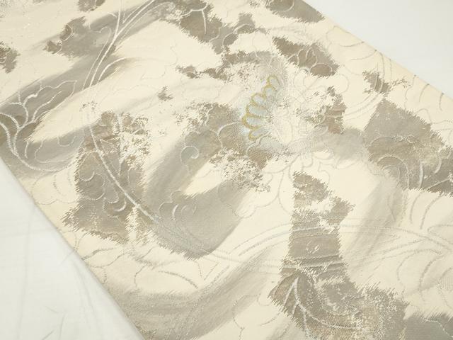 平和屋着物◎六通柄袋帯 花唐草文 金銀糸 引箔 正絹 逸品 DAAU1625xg