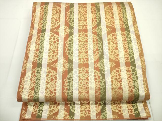 平和屋着物◎六通柄 本袋帯 正倉院花丸文 金糸 正絹 逸品 DAAU1637xg