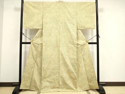 平和屋着物■上質な紬　幾何学文　正絹　逸品　DAAU1811xg