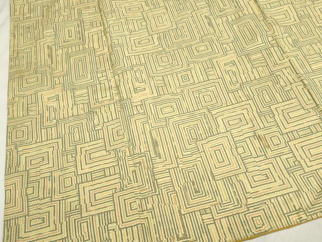 平和屋着物■上質な紬　幾何学文　正絹　逸品　DAAU1811xg