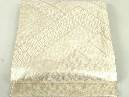 平和屋着物◎佐賀錦 全通柄袋帯 幾何学文 金糸 正絹 逸品 DAAU1816xg