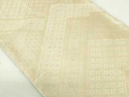 平和屋着物◎佐賀錦 全通柄袋帯 幾何学文 金糸 正絹 逸品 DAAU1816xg
