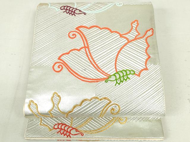 平和屋着物◎六通柄袋帯 唐織 舞蝶文 金銀糸 正絹 逸品 DAAU1832xg