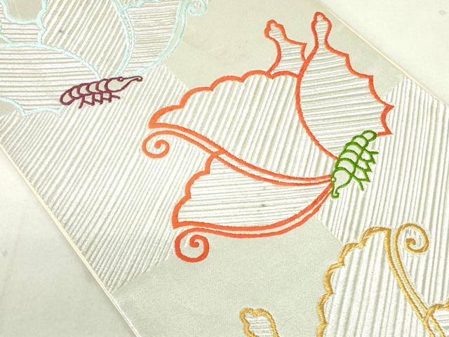 平和屋着物◎六通柄袋帯 唐織 舞蝶文 金銀糸 正絹 逸品 DAAU1832xg