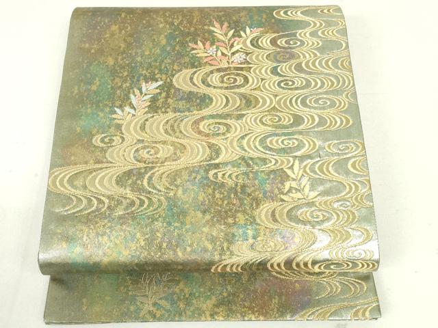平和屋着物◎六通柄袋帯 有楽文乃匠 金糸 引箔 正絹 逸品 DAAU1836xg