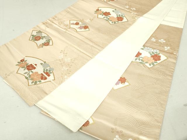 平和屋着物◎六通柄袋帯　唐織　地紙花文　金糸　正絹　逸品　DAAU1848xg