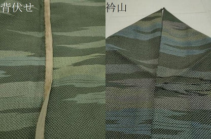 平和屋着物▽小紋 単衣 雲霞文 洗える着物 DAAU2280ud