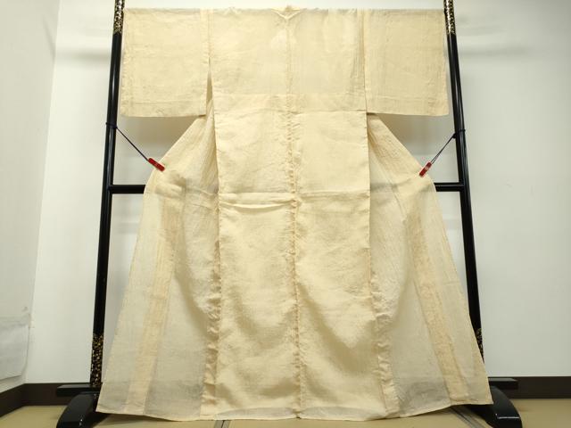 平和屋着物＊夏物 小千谷ちぢみ 蜂蜜色 麻 逸品 DAAU2311ud