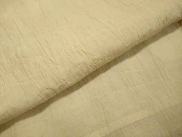 平和屋着物＊夏物 小千谷ちぢみ 蜂蜜色 麻 逸品 DAAU2311ud