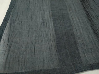 平和屋着物＊夏物　男性　小千谷ちぢみ　羊羹色　麻　逸品　DAAU2345ud