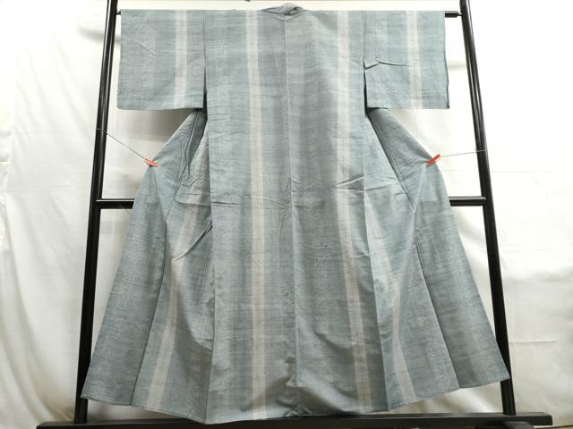 平和屋着物▽上質な紬 単衣 80亀甲 変わり間道 正絹 逸品 DAAU2448ud