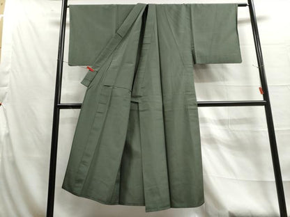 平和屋着物▽男性 紬 単衣 市松文様 正絹 逸品 DAAU2631ud