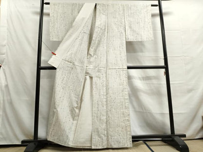 平和屋着物▽上質な紬 単衣 枝葉間道 正絹 逸品 DAAU2659ud