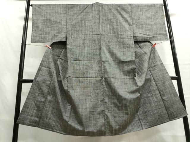 平和屋着物▽男性 紬 単衣 霞文 正絹 逸品 DAAU2671ud