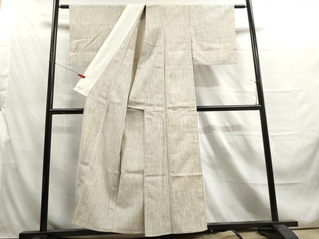平和屋着物▽本塩沢 単衣 抽象文様 正絹 逸品 DAAU2687ud