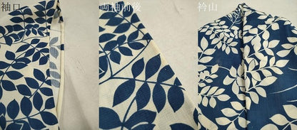平和屋着物▽小紋 単衣 草花文 洗える着物 DAAU2710ud