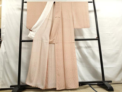 平和屋着物▽上質な小紋 単衣 麻の葉文様 正絹 逸品 DAAU2713ud