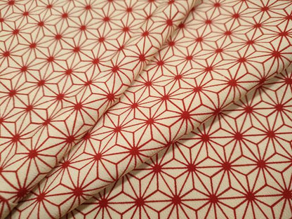 平和屋着物▽上質な小紋 単衣 麻の葉文様 正絹 逸品 DAAU2713ud