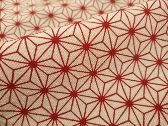 平和屋着物▽上質な小紋 単衣 麻の葉文様 正絹 逸品 DAAU2713ud