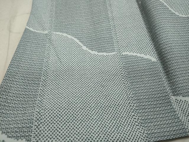 平和屋着物▽小紋 単衣 変わり格子文 洗える着物 DAAU2720ud